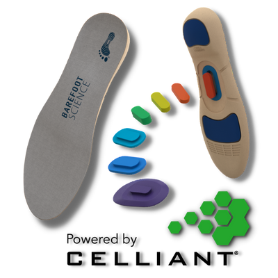 Barefoot Science Therapeutic PLUS Powered by Celliant Full Length top and bottom of insole with inserts