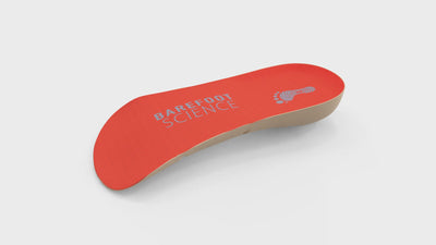 3D Video of Barefoot Science Active 3/4 Length - top and bottom of insoles with six levels of inserts